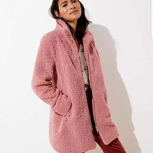 Loft Pink Teddy Coat